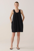 Zoey Dress | Black Spotty Cotton