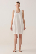 Zoey Dress | White Spotty Cotton